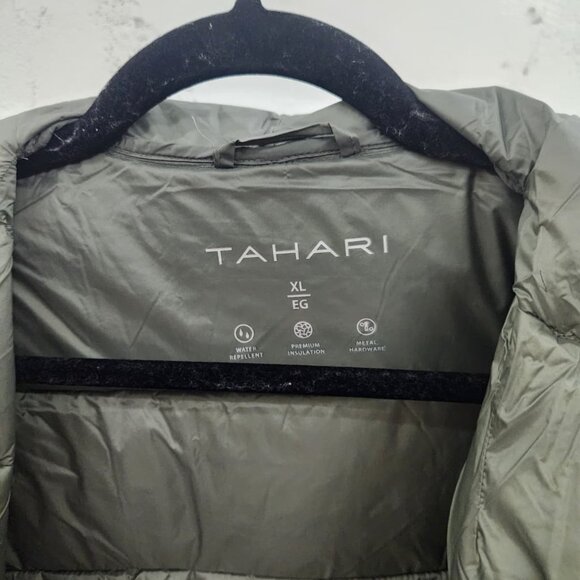 NWT Tahari Women’s Puffer Jacket Water Repellent Premium Insulation Green XL - Picture 9 of 10